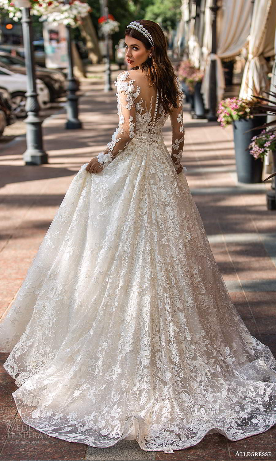 allegresse 2021 bridal illusion long sleeves off shoulder sweetheart neckline fully embellished a line ball gown wedding dress chapel train (5) bv allegresse 2021 bridal illusion long sleeves off shoulder sweetheart neckline fully embellished a line ball gown wedding dress chapel train (5) bv