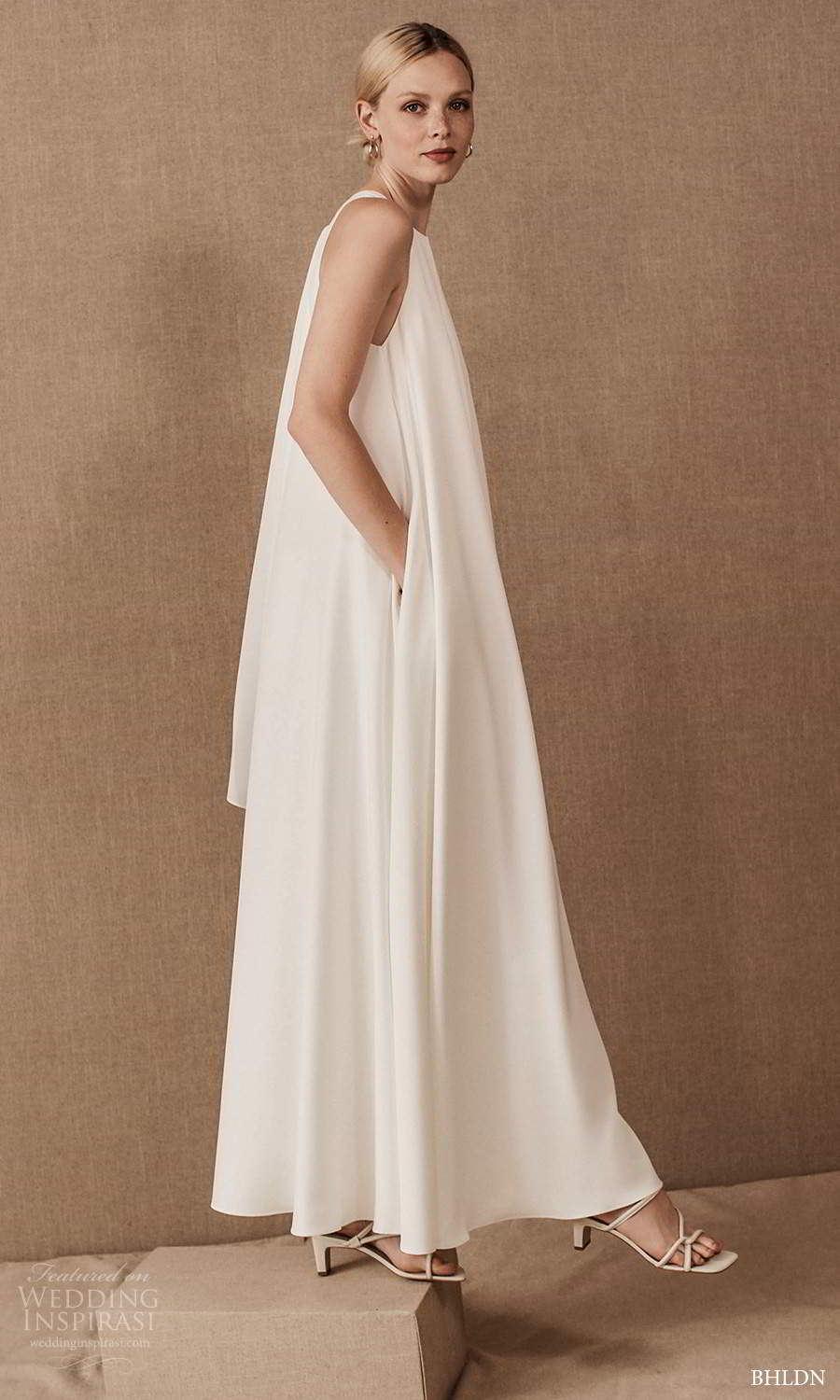 bhldn spring 2021 bridal sleeveless jewel neckline a line tent wedding dress (12) sv