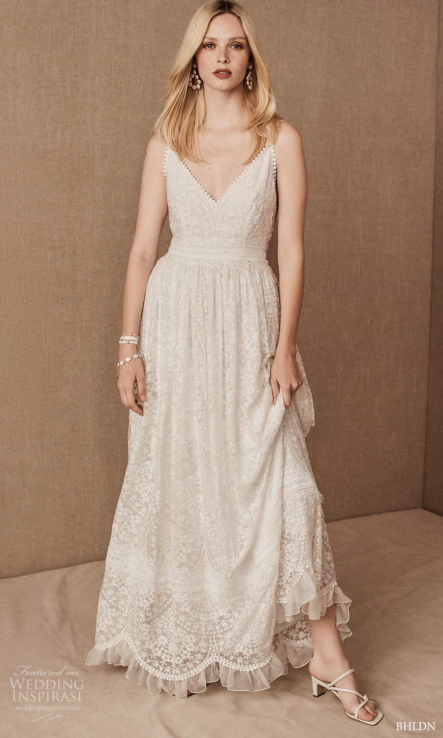 bhldn spring 2021 bridal sleeveless straps v neckline fully embellished lace a line wedding dress v back (8) mv bhldn spring 2021 bridal sleeveless straps v neckline fully embellished lace a line wedding dress v back (8) mv