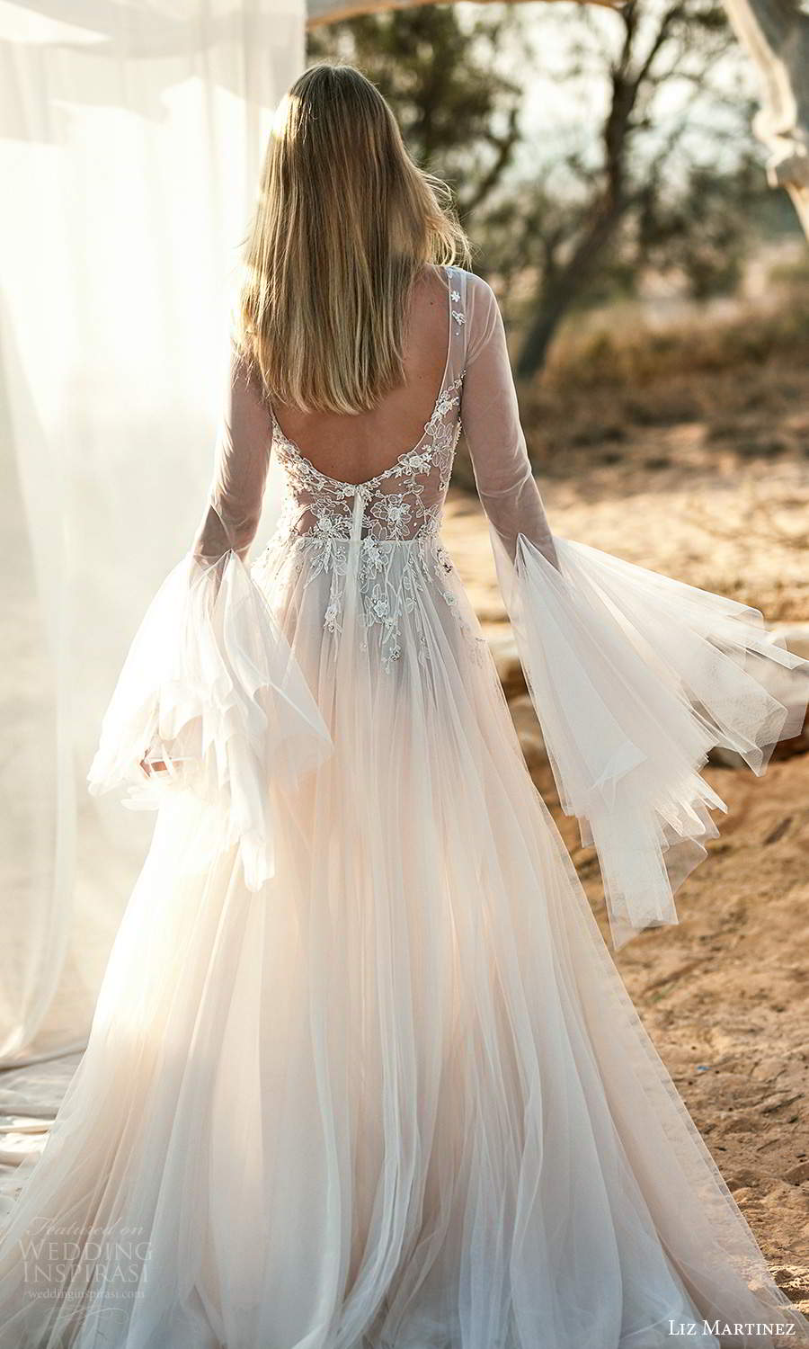 liz martinez fall 2021 bridal illusion long sleeves plunging v neckline embellished bodice a line wedding dress slit skirt sweep train (1) bv liz martinez fall 2021 bridal illusion long sleeves plunging v neckline embellished bodice a line wedding dress slit skirt sweep train (1) bv