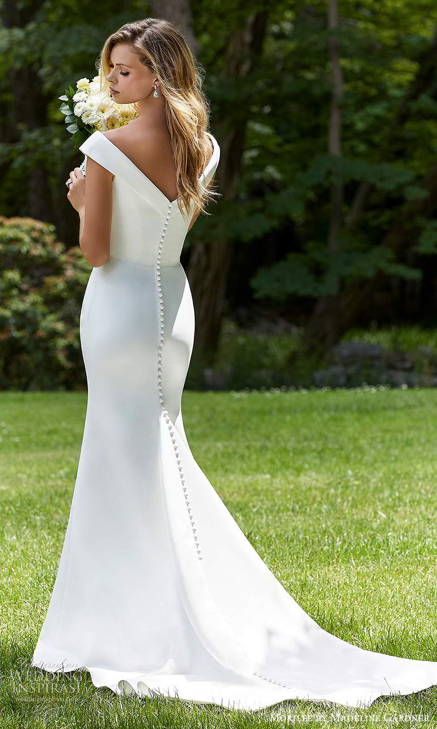 morilee madeline gardner spring 2021 bridal off shoulder straps sweetheart neckline clean minimalist modern fit flare trumpet mermaid wedding dress chapel train (7) bv morilee madeline gardner spring 2021 bridal off shoulder straps sweetheart neckline clean minimalist modern fit flare trumpet mermaid wedding dress chapel train (7) bv