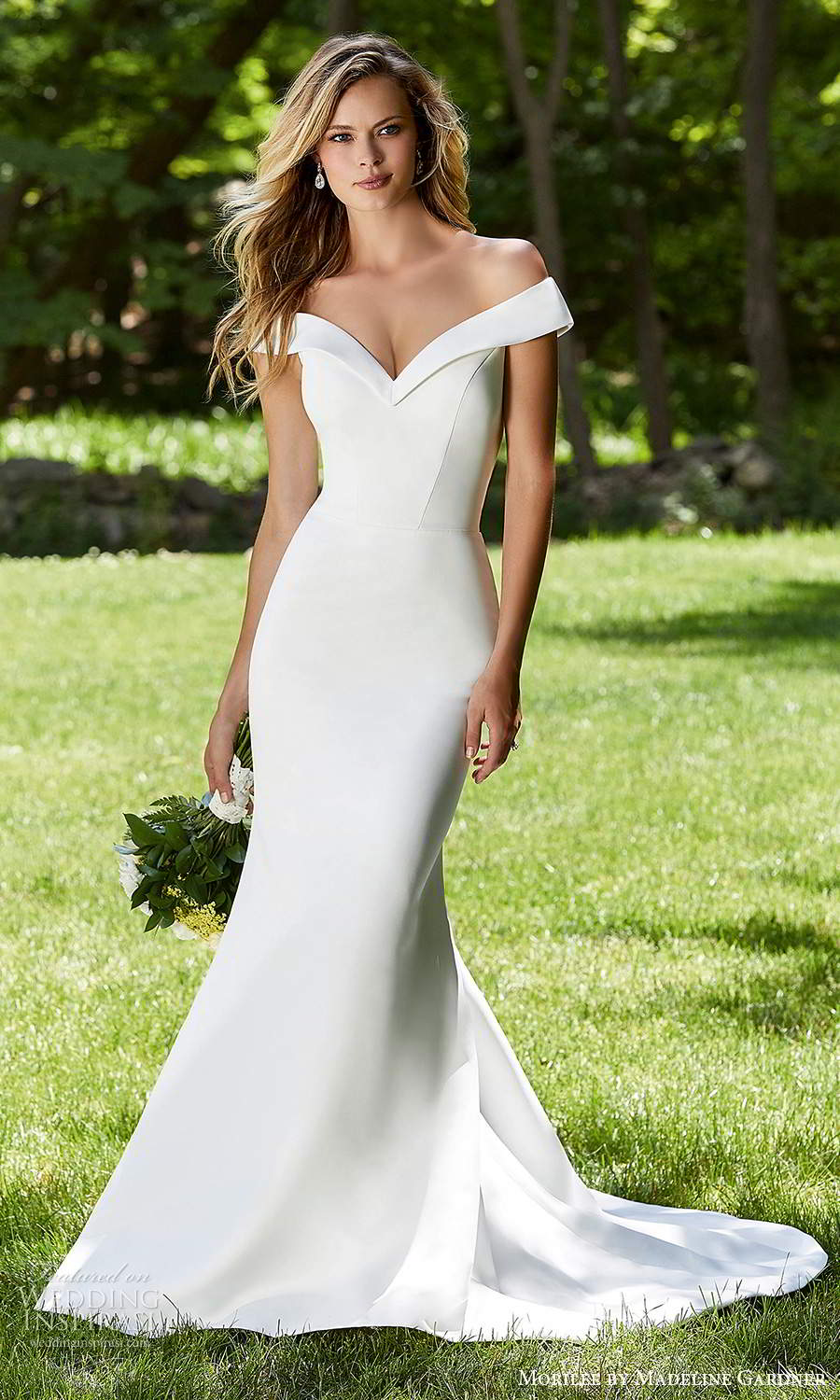 morilee madeline gardner spring 2021 bridal off shoulder straps sweetheart neckline clean minimalist modern fit flare trumpet mermaid wedding dress chapel train (7) mv