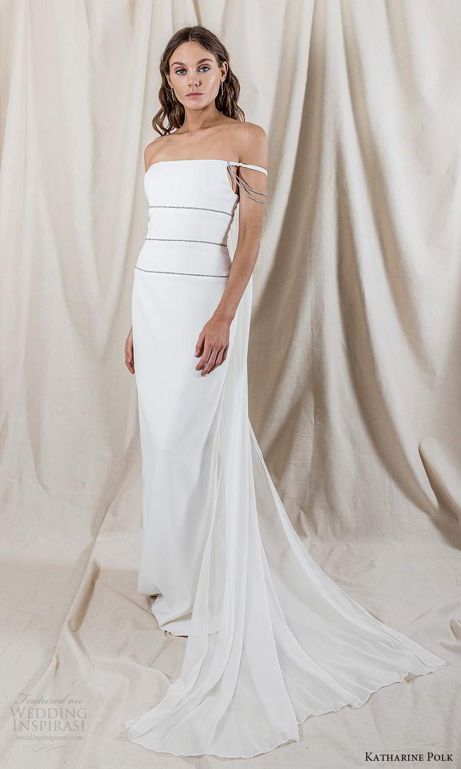 katharine polk 2021 bridal off shoulder straps staight across neckline minimalist column wedding dress slit back cape (2) mv katharine polk 2021 bridal off shoulder straps staight across neckline minimalist column wedding dress slit back cape (2) mv