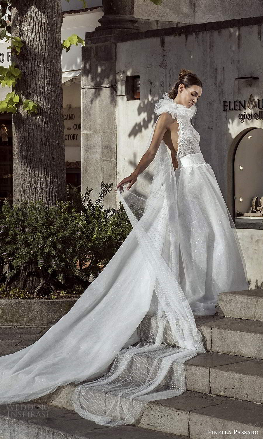 pinella passaro 2021 bridal sleeveless halter neckline fully embellished sheath wedidng dress ball gown overskirt chapel train (14) mv pinella passaro 2021 bridal sleeveless halter neckline fully embellished sheath wedidng dress ball gown overskirt chapel train (14) mv