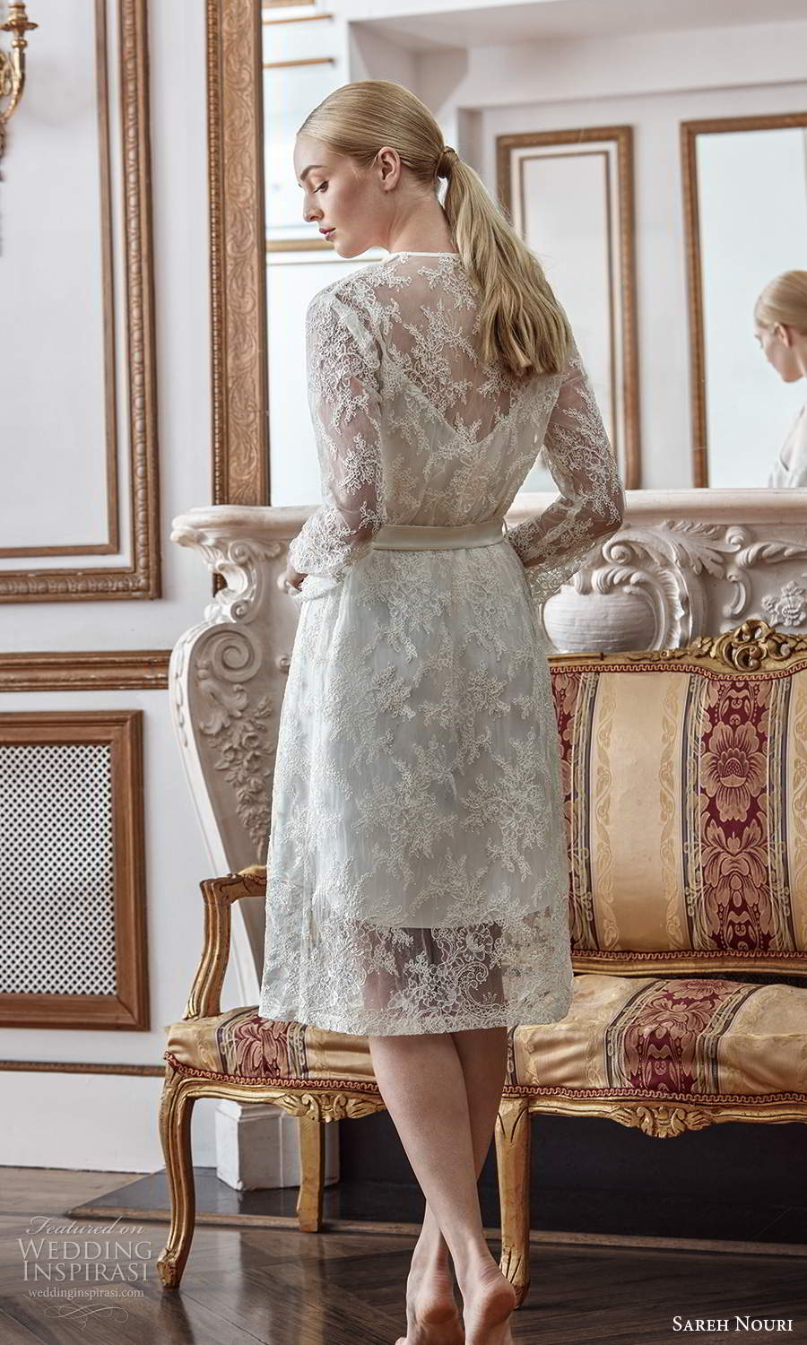 sareh nouri 2021 bridal robes long sleeve collar fully embellished lace robe (4) bv