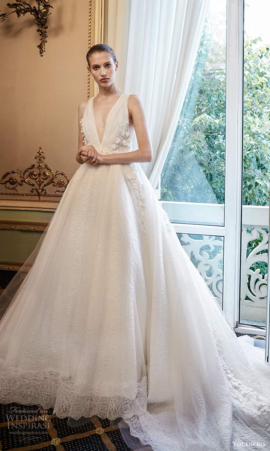 yolancris 2020 bridal couture sleeveless straps plunging v neckline embellished bodice a line ball gown wedding dress cathedral htrain (19) mv