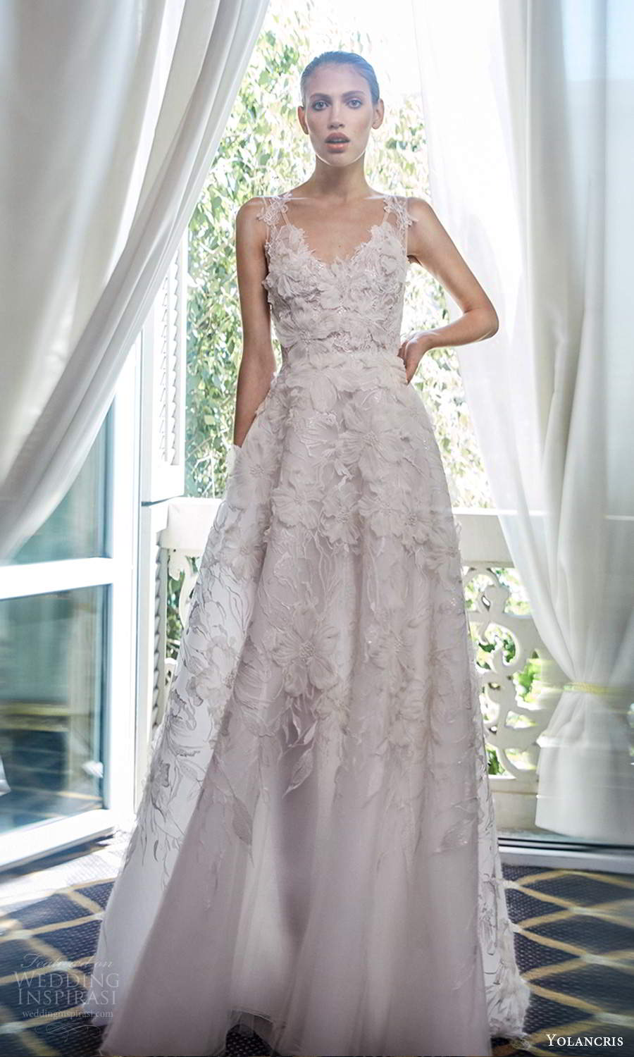 yolancris 2020 bridal couture sleeveless straps v necklnie fully embellished a line wedding dress chapel train (23) mv