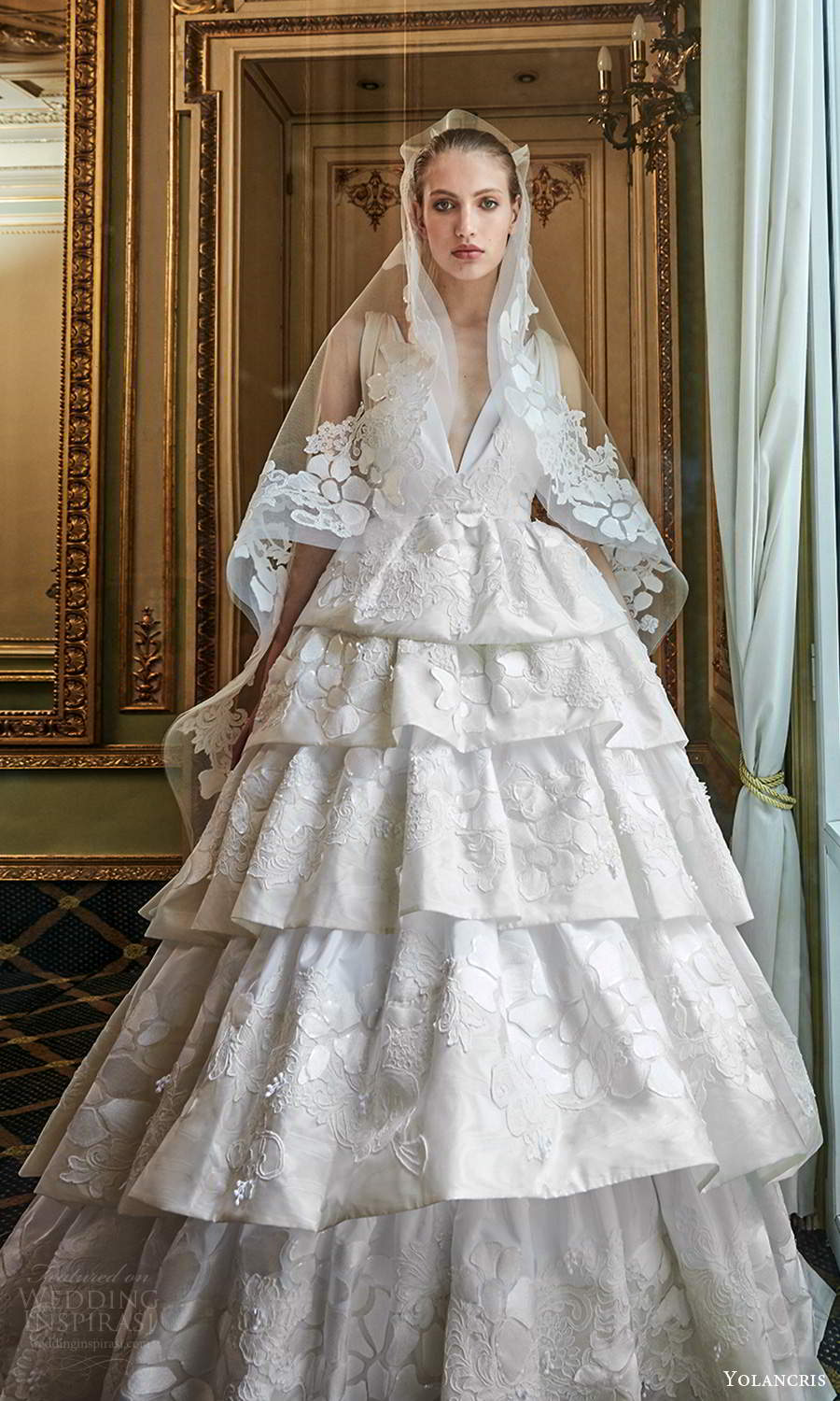 yolancris 2020 bridal couture sleeveless v neckline fully embellished a line ball gown wedding dress chapel train (15) mv