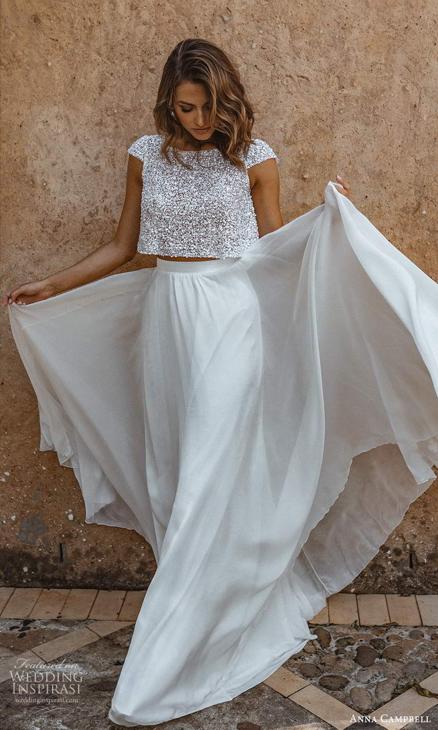 anna campbell 2021 bridal fully embellished cap sleeves jewel neckline crop top a line skirt 2 piece wedding dress sweep train (14) bv anna campbell 2021 bridal fully embellished cap sleeves jewel neckline crop top a line skirt 2 piece wedding dress sweep train (14) bv