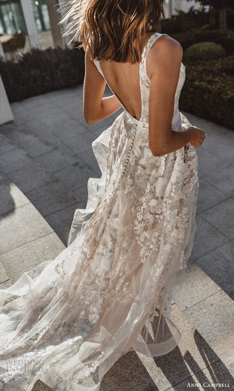 anna campbell 2021 bridal sleeveless straps v neckline embellished a line ball gown wedding dress chapel train v back champagne (13) zbv