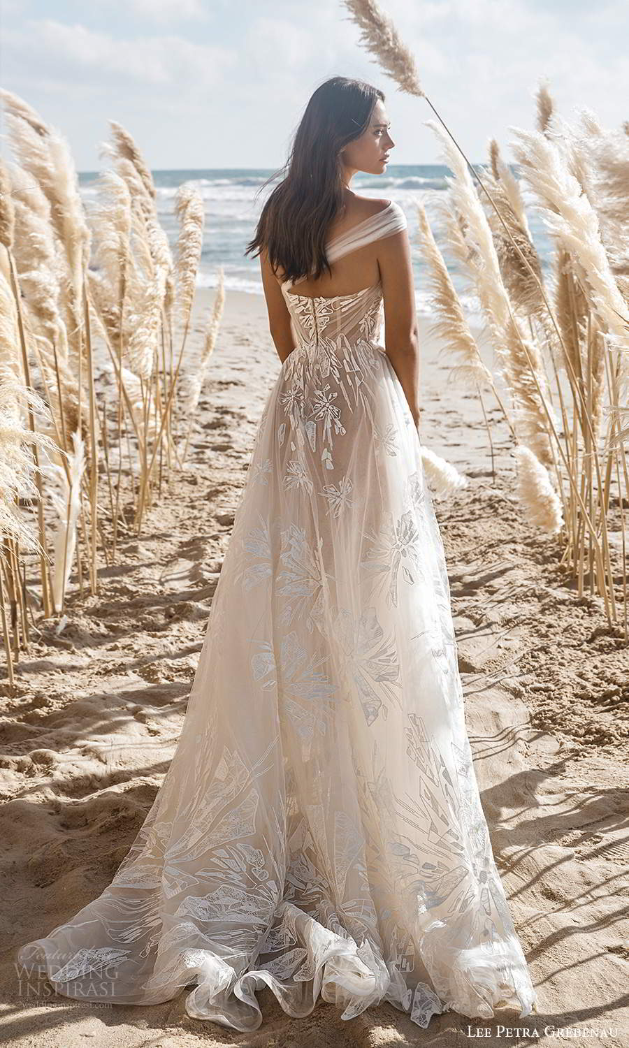 lee petra grebenau 2021 bridal sleeveless one ruched strap sweetheart neckline fully embellished a line ball gown wedding dress chapel train champagne (4) bv lee petra grebenau 2021 bridal sleeveless one ruched strap sweetheart neckline fully embellished a line ball gown wedding dress chapel train champagne (4) bv