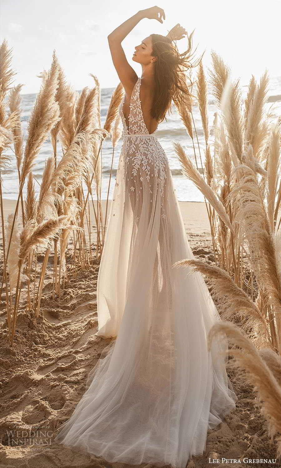 lee petra grebenau 2021 bridal sleeveless straps plunging v neckline embellished bodice sheer skirt a line wedding dress chapel train v back (5) bv lee petra grebenau 2021 bridal sleeveless straps plunging v neckline embellished bodice sheer skirt a line wedding dress chapel train v back (5) bv