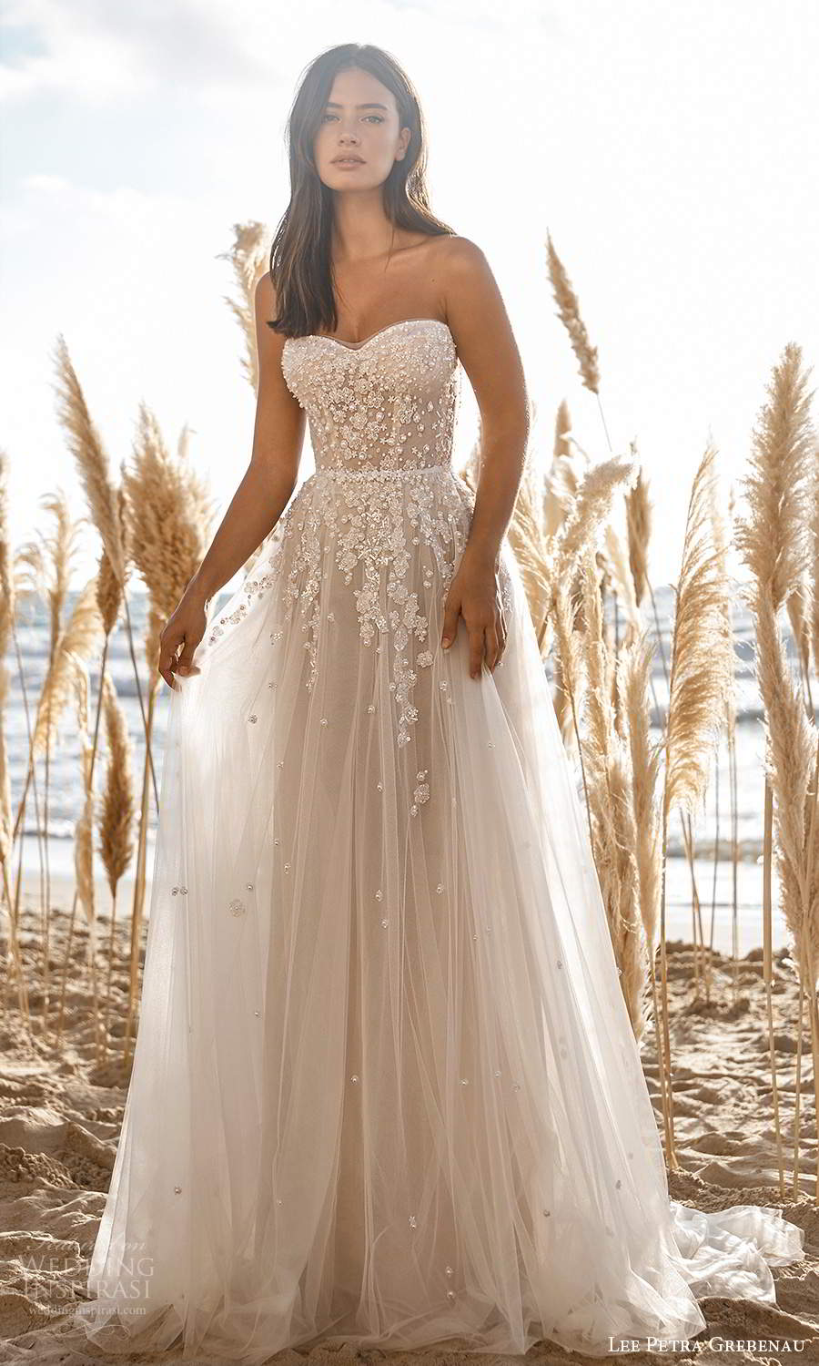 lee petra grebenau 2021 bridal strapless sweetheart neckline heavily embellished bodice a line ball gown wedding dress chapel train (3) mv lee petra grebenau 2021 bridal strapless sweetheart neckline heavily embellished bodice a line ball gown wedding dress chapel train (3) mv