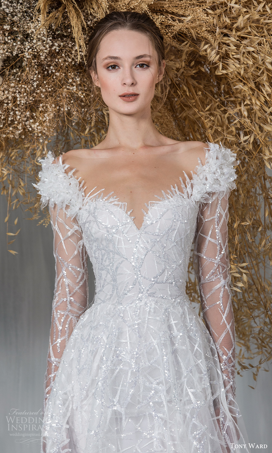 tony ward 2021 bridal long sleeves off shoulder sweetheart neckline fully embellished a line ball gown wedding dress chapel train (12) mv tony ward 2021 bridal long sleeves off shoulder sweetheart neckline fully embellished a line ball gown wedding dress chapel train (12) mv