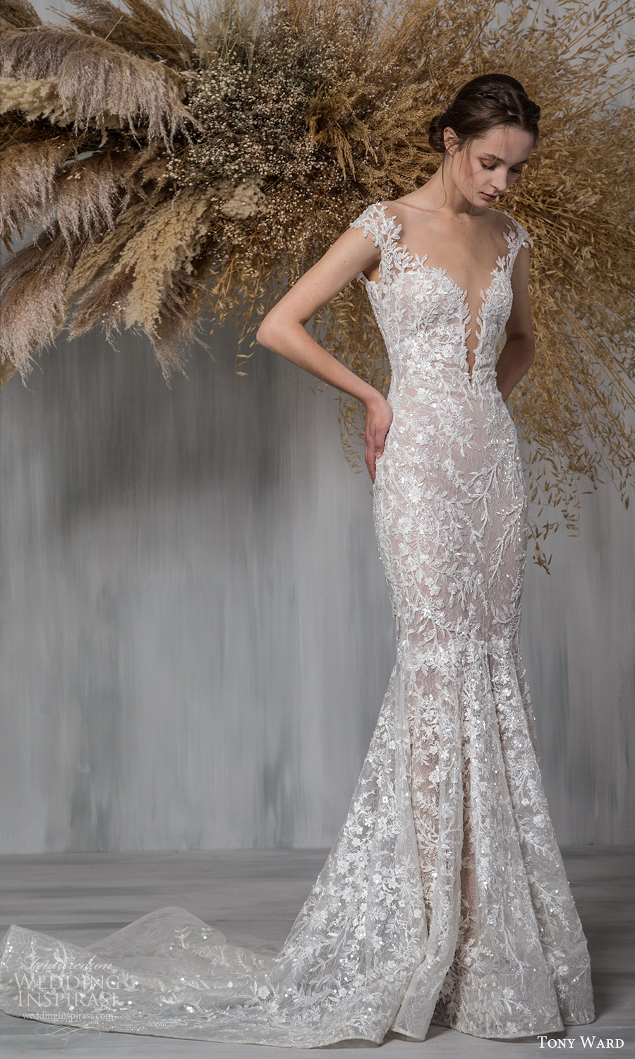 tony ward 2021 bridal off shoulder straps plunging v sweetheart neckline fully embellished sheath mermaid wedding dress chapel train (13) mv tony ward 2021 bridal off shoulder straps plunging v sweetheart neckline fully embellished sheath mermaid wedding dress chapel train (13) mv