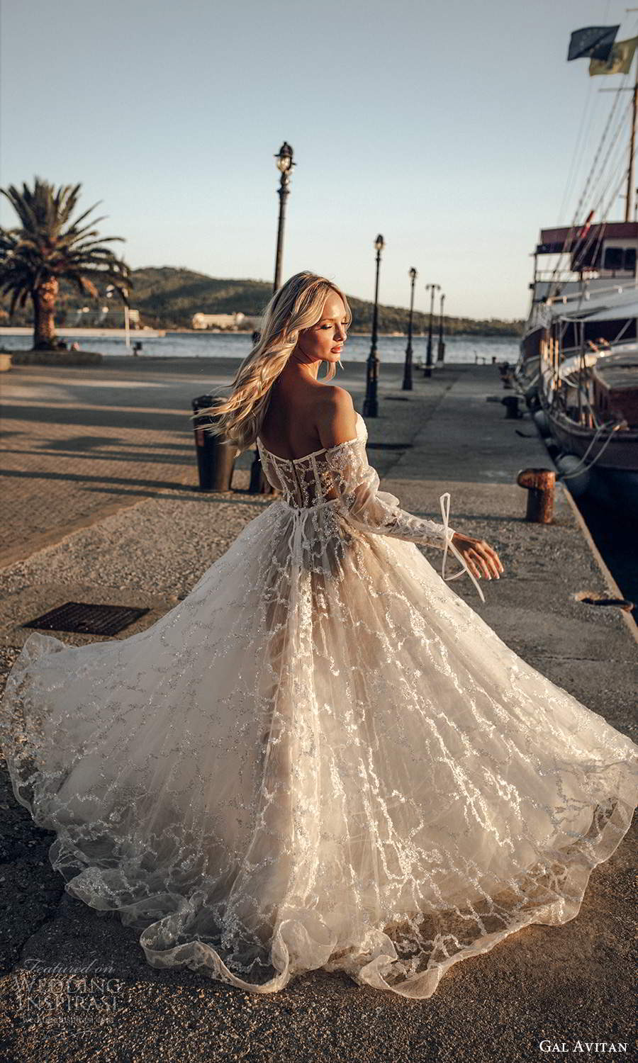 gal avitan 2021 bridal detached bishop sleeves strapless sweetheart neckline fully embellished sheer bodice a line ball gown wedding dress sweep train (11) bv gal avitan 2021 bridal detached bishop sleeves strapless sweetheart neckline fully embellished sheer bodice a line ball gown wedding dress sweep train (11) bv