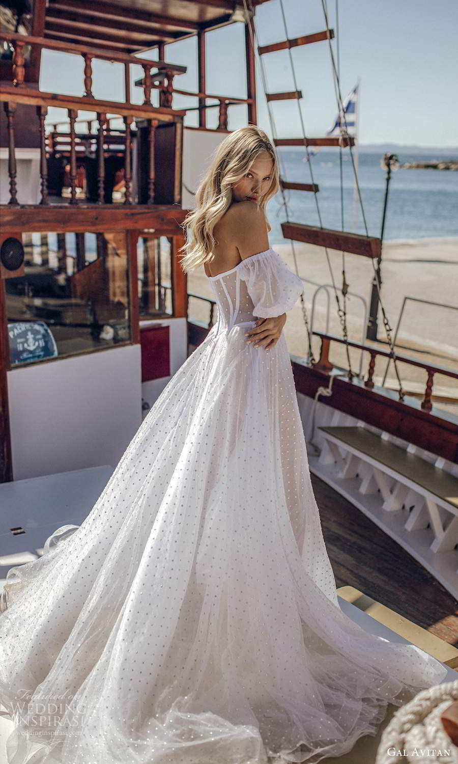 gal avitan 2021 bridal detached puff sleeves strapless sweetheart neckline corset bodice sheer a line ball gown wedding dress (9) bv gal avitan 2021 bridal detached puff sleeves strapless sweetheart neckline corset bodice sheer a line ball gown wedding dress (9) bv