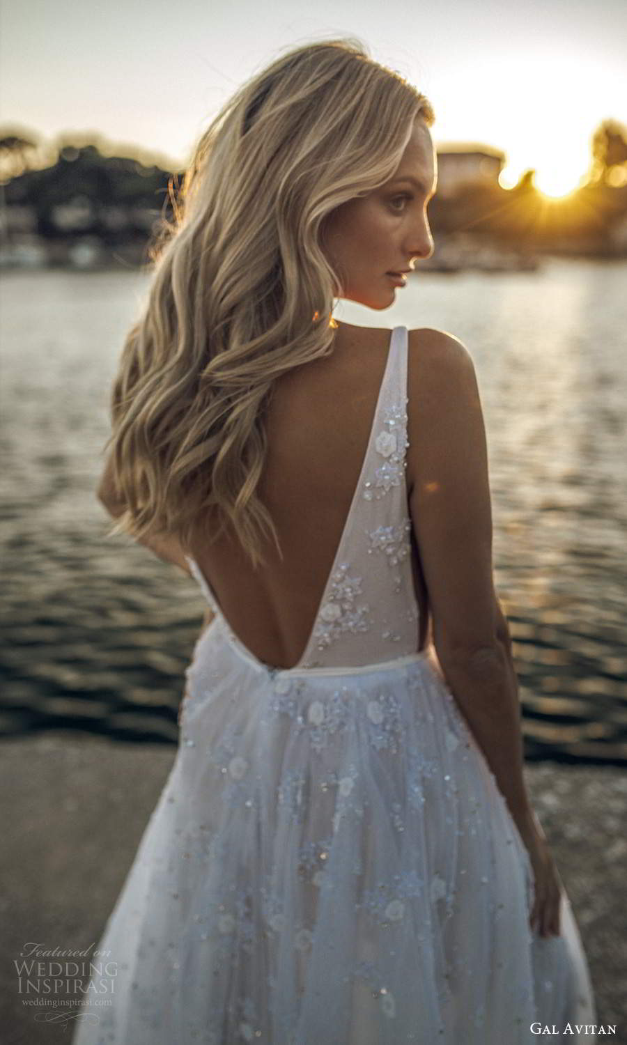 gal avitan 2021 bridal sleeveless straps plunging v neckline ruched bodice fully embellished a line wedding dress sheer cape v back (5) zbv gal avitan 2021 bridal sleeveless straps plunging v neckline ruched bodice fully embellished a line wedding dress sheer cape v back (5) zbv