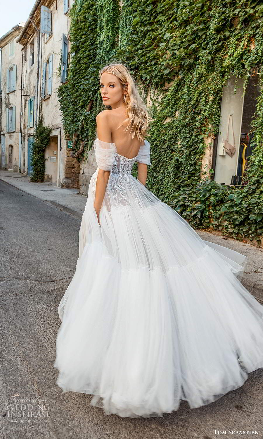 tom sebastien 2021 bridal provence off shoulder straps sweetheart neckline heavily embellished bodice a line ball gown wedding dress (5) bv