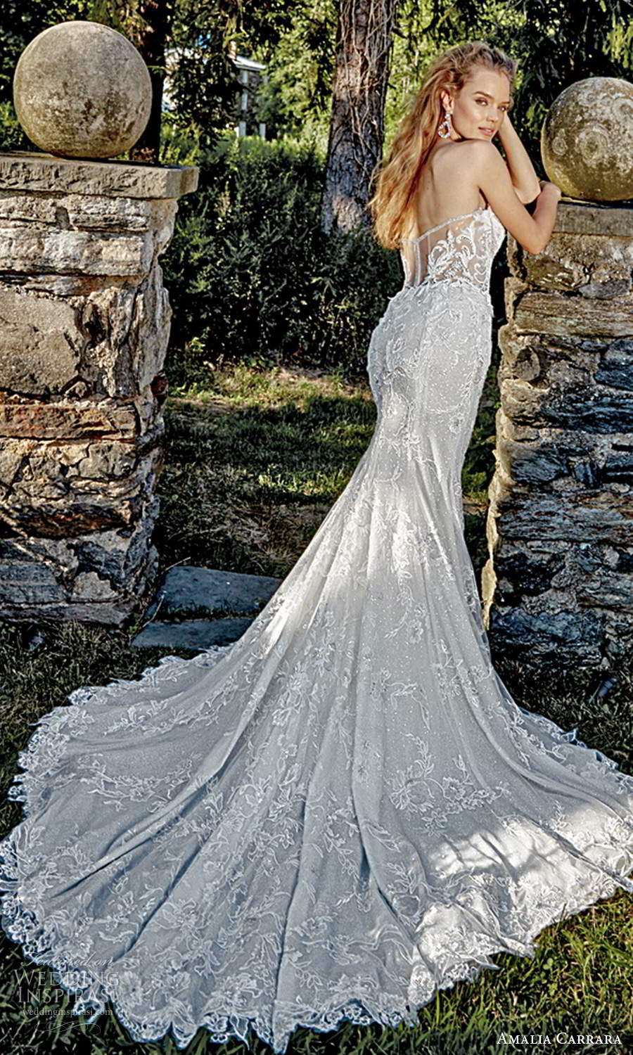 amalia carrara 2021 bridal strapless sweetheart neckline fully embellished modified a line trumpet wedding dress slit skirt chapel train (3) bv