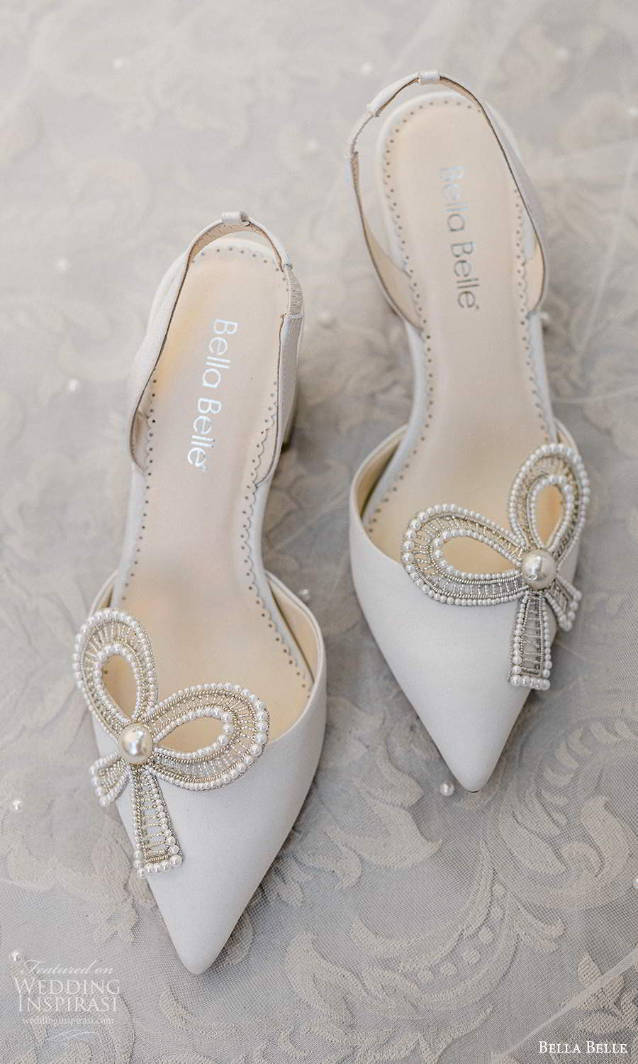 bella belle spring 2021 bridal shoes sling back pointy toe lace high heel shoes (7) fv