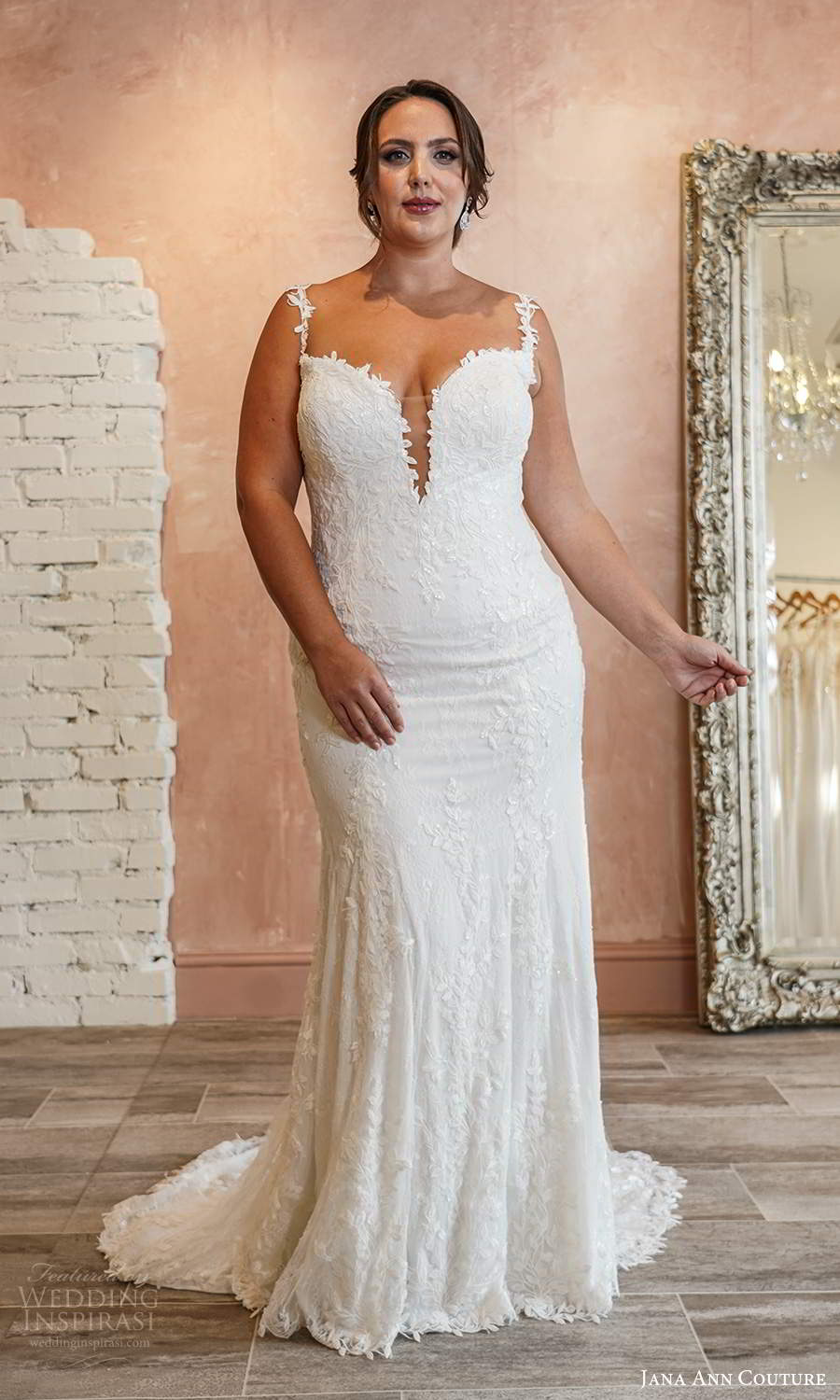 jana ann couture 2021 bridal sleeveless straps plunging sweetheart necklnie fully embellished sheath wedding dress chapel train (26) mv