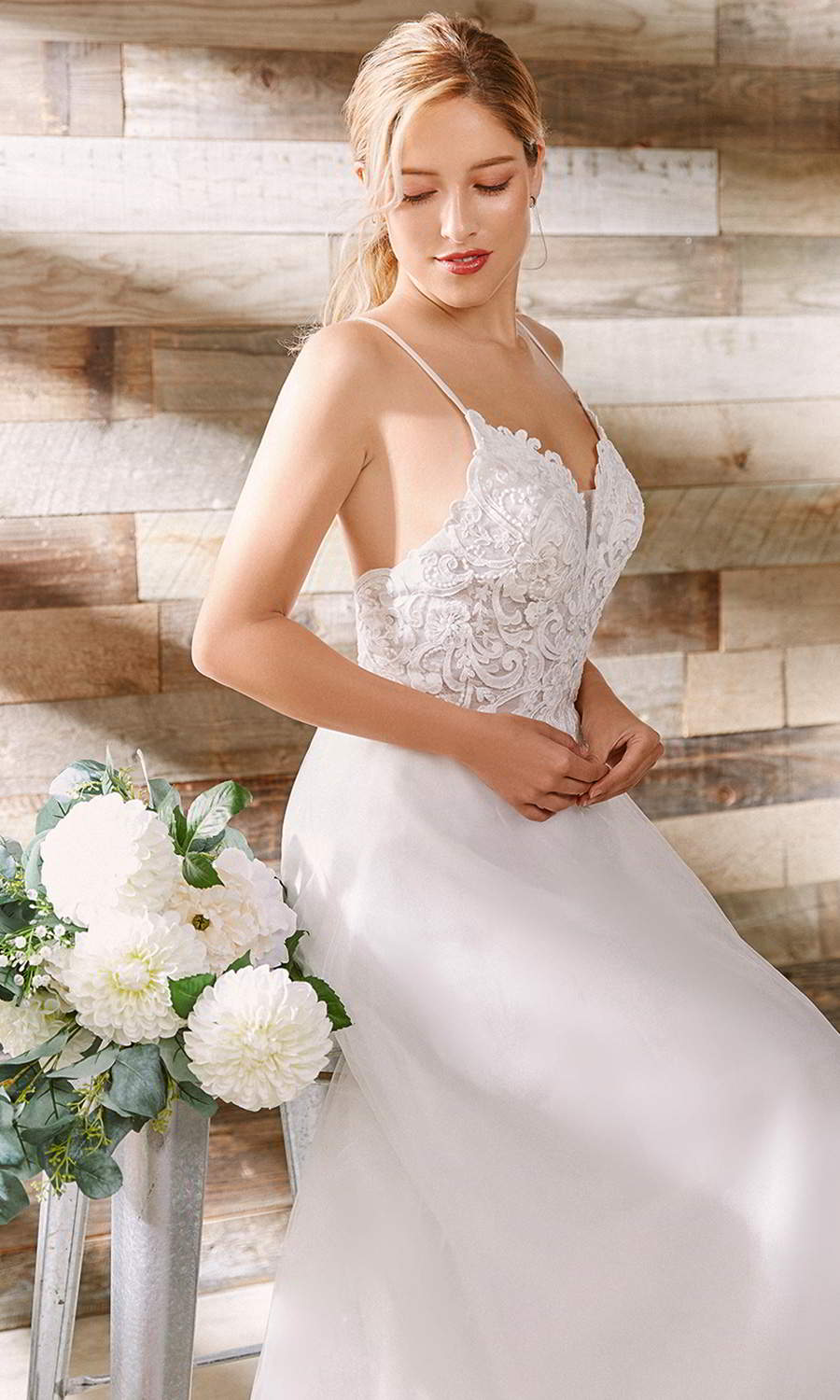 afarose 2021 bridal sleeveless straps sweetheart neckline heavily embellished lace bodice a line ball gown wedding dress (maisie) mv