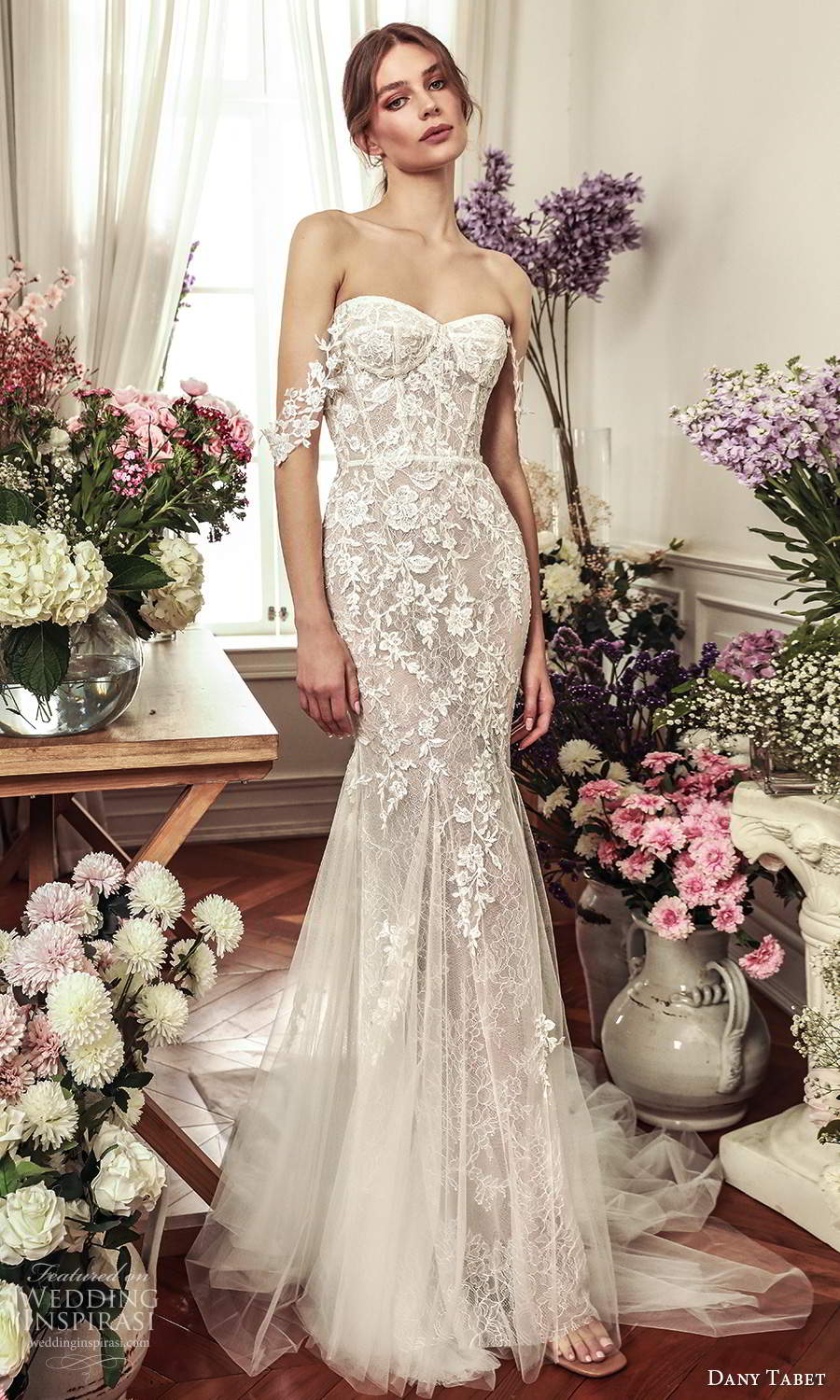 dany tabet 2021 belle fleur bridal detachable off shoulder swag straps strapless sweetheart neckline fully embellished fit flare memaid wedding dress chapel train (1) mv dany tabet 2021 belle fleur bridal detachable off shoulder swag straps strapless sweetheart neckline fully embellished fit flare memaid wedding dress chapel train (1) mv