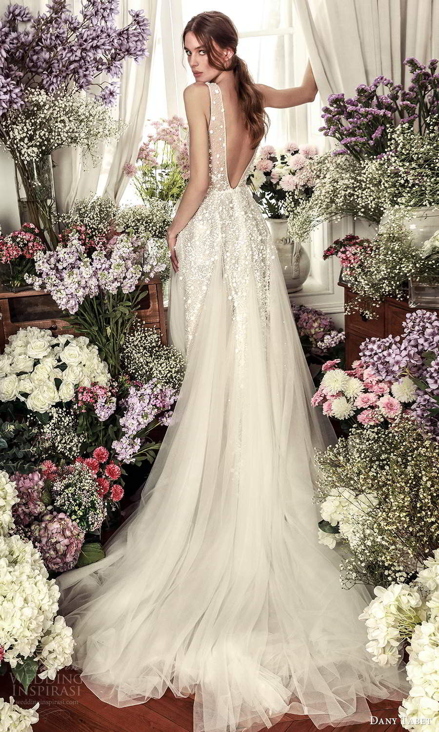 dany tabet 2021 belle fleur bridal sleeveless thickstraps plunging v neckline heavily embellished bodice a line ball gown wedding dress chapel v back (5) bv