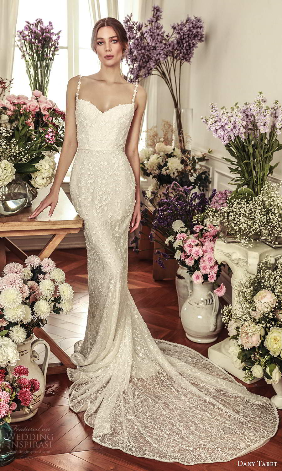 dany tabet 2021 belle fleur bridal sleevless straps sweetheart neckline fully embellished sheath wedding dress chapel train (3) mv