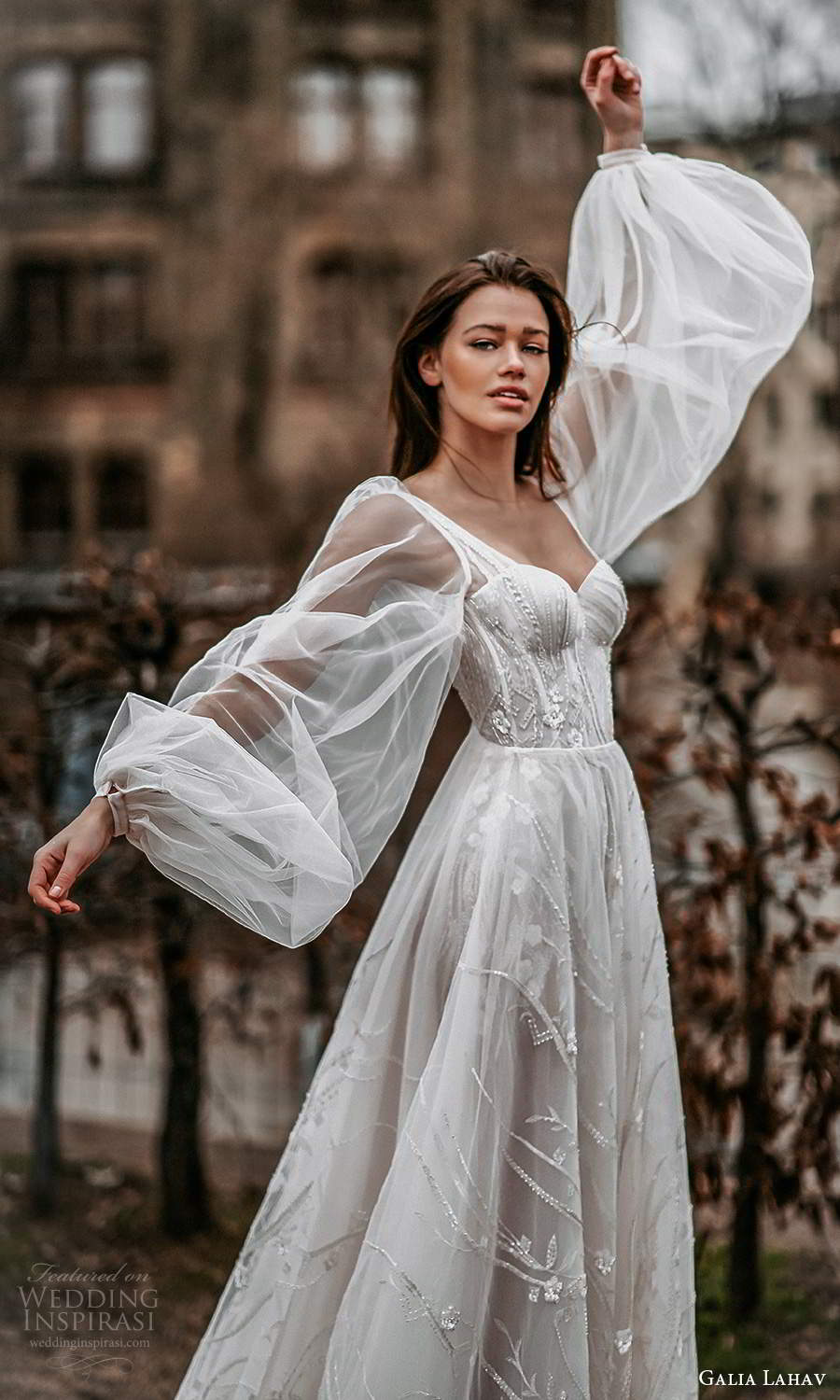 galia lahav spring 2022 gala bridal sheer bishop long sleeve sweetheart neckline fully embellished romantic a line ball gown wedding dress chapel train (9) zv galia lahav spring 2022 gala bridal sheer bishop long sleeve sweetheart neckline fully embellished romantic a line ball gown wedding dress chapel train (9) zv