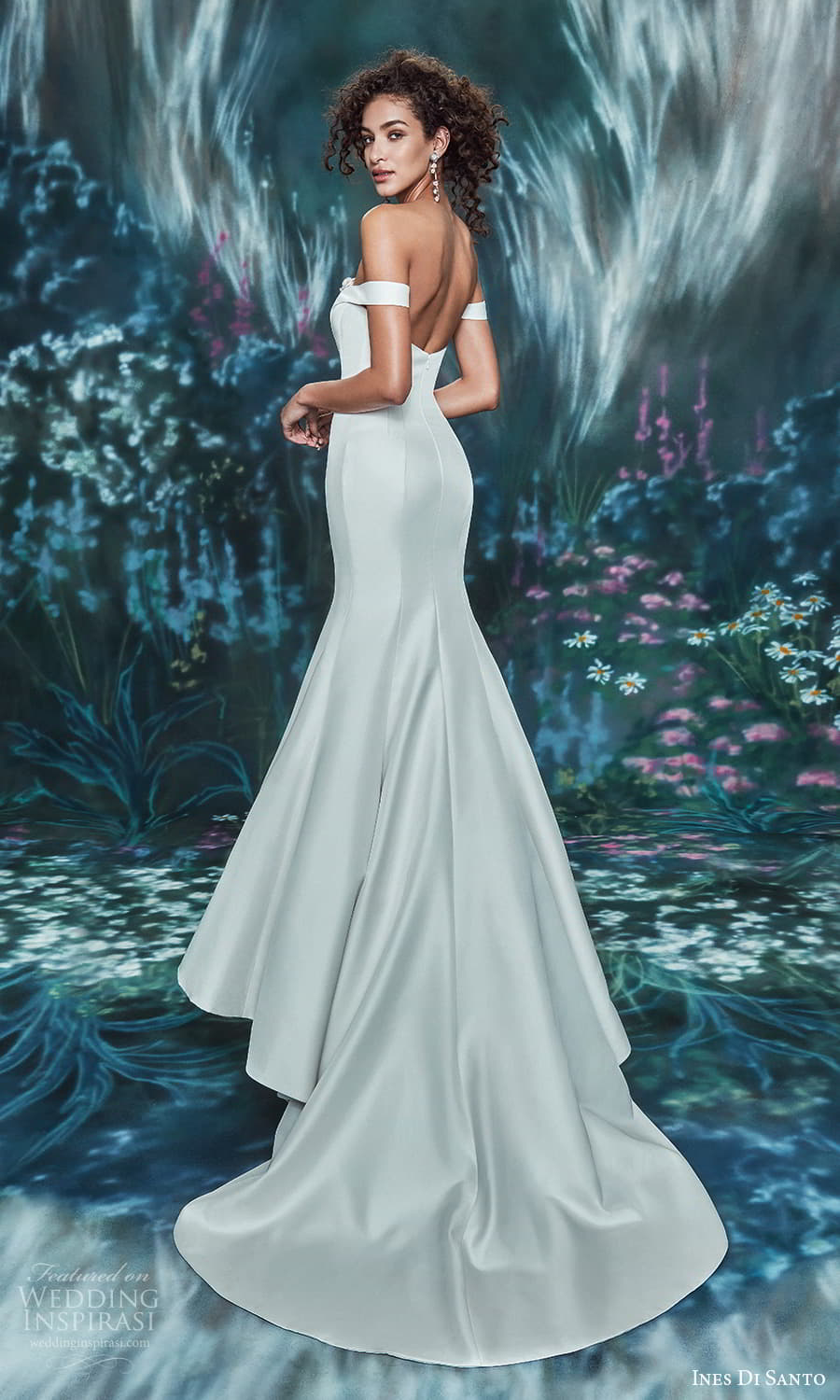 ines di santo spring 2022 bridal off shoulder straps sweetheart neckline clean minimalist mermaid wedding dress chapel train (11) bv