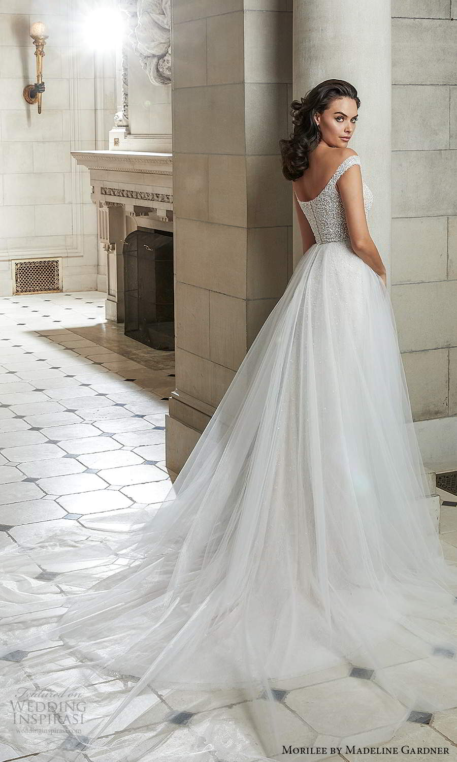 morilee madeline gardner spring 2022 bridal mini cap sleeves off shoulder sweetheart necklnie fully embellished sheath wedding dress chapel train sheer a line overskirt (9) bv morilee madeline gardner spring 2022 bridal mini cap sleeves off shoulder sweetheart necklnie fully embellished sheath wedding dress chapel train sheer a line overskirt (9) bv