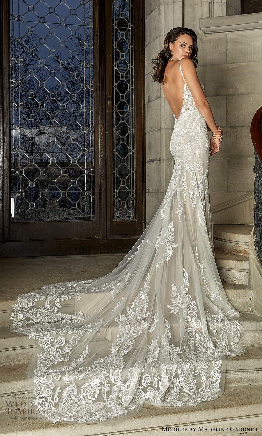 morilee madeline gardner spring 2022 bridal sleeveless strap plunging sweetheart neckline fully embellished lace sheath wedding dress chapel trrain (2) bv morilee madeline gardner spring 2022 bridal sleeveless strap plunging sweetheart neckline fully embellished lace sheath wedding dress chapel trrain (2) bv
