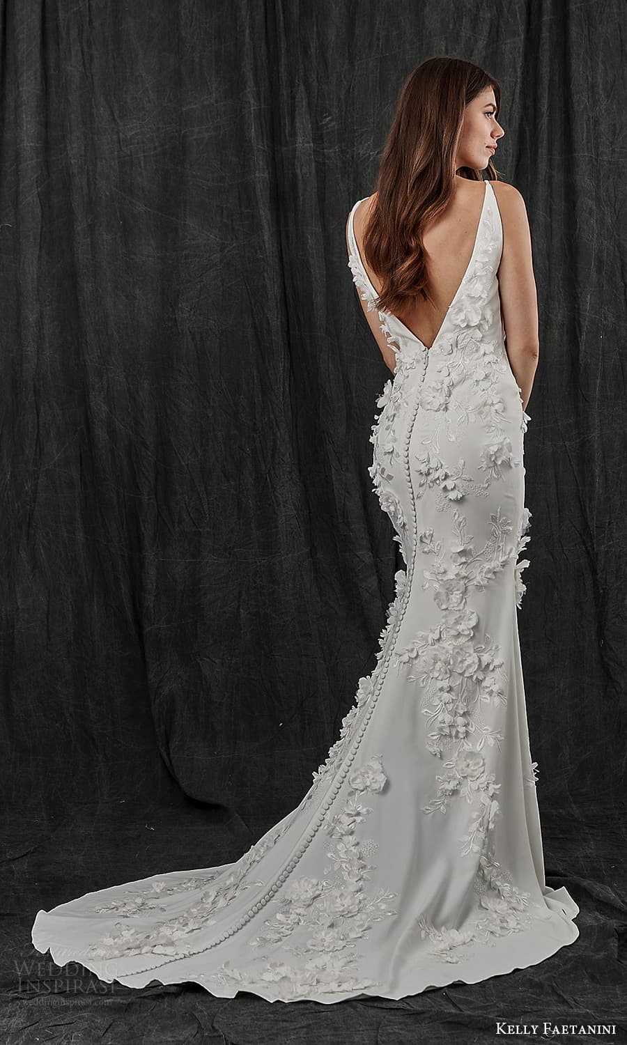 kelly faetanini spring 2022 bridal sleeveless straps v neckline fully embellished sheath wedding dress chapel train (11) bv kelly faetanini spring 2022 bridal sleeveless straps v neckline fully embellished sheath wedding dress chapel train (11) bv