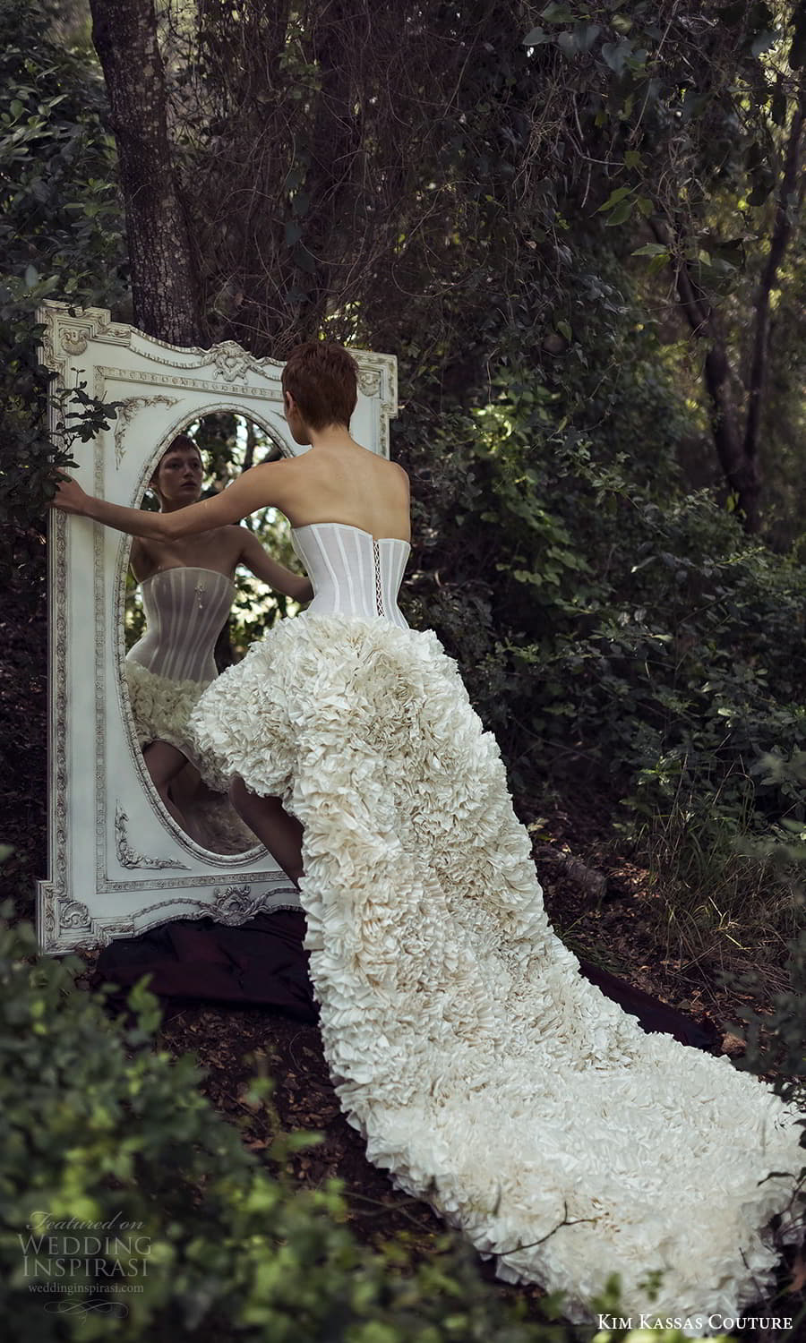 kim kassas spring 2022 bridal strapless curve neckline corset bodice high low a line wedding dress ruffle skirt chapel train (10) bv kim kassas spring 2022 bridal strapless curve neckline corset bodice high low a line wedding dress ruffle skirt chapel train (10) bv