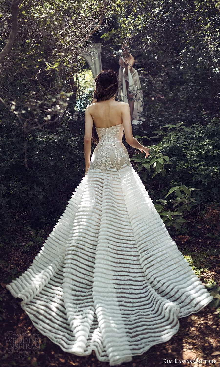 kim kassas spring 2022 bridal strapless straight scoop neckline embellished lace drop waist a line wedding dress ruffle skirt (5) bv kim kassas spring 2022 bridal strapless straight scoop neckline embellished lace drop waist a line wedding dress ruffle skirt (5) bv