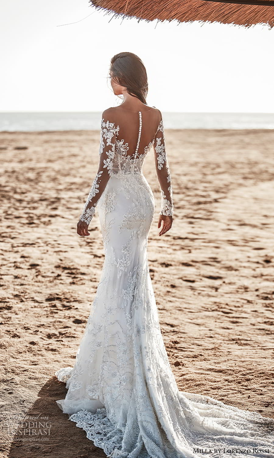 milla lorenzo rossi 2022 bridal sheer long sleeves sweetheart neckline fully embellished lace sheath wedding dress chapel train (15) bv milla lorenzo rossi 2022 bridal sheer long sleeves sweetheart neckline fully embellished lace sheath wedding dress chapel train (15) bv