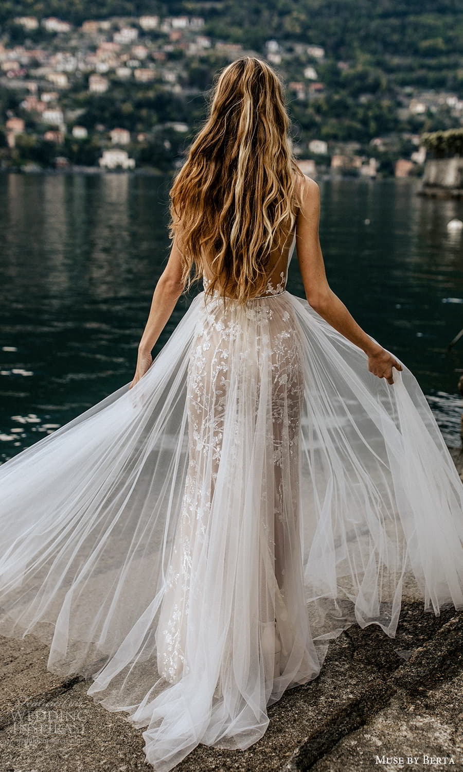 muse by berta spring 2022 bridal sleeveless straps plunging v neckline embellished sheath wedding dress a line overskirt (3) bv muse by berta spring 2022 bridal sleeveless straps plunging v neckline embellished sheath wedding dress a line overskirt (3) bv