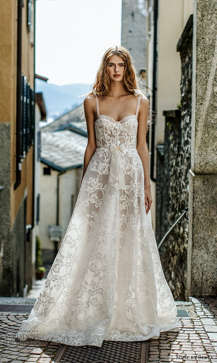 muse by berta spring 2022 bridal sleevelss straps semi sweetheart neckline fully embellished lace a line ball gown wedding dress chapel train (8) mv