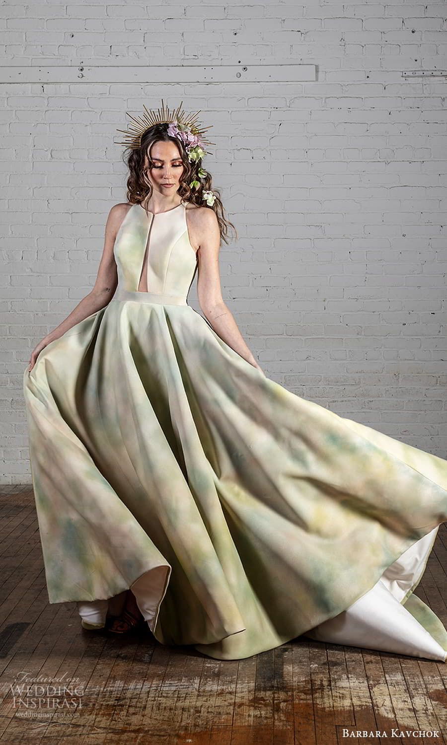 barbara kavchok 2022 nouveau bridal sleeveless halter strap jewel neckline cutout bodice a line ball gown wedding dress multi color chapel train (8) mv barbara kavchok 2022 nouveau bridal sleeveless halter strap jewel neckline cutout bodice a line ball gown wedding dress multi color chapel train (8) mv