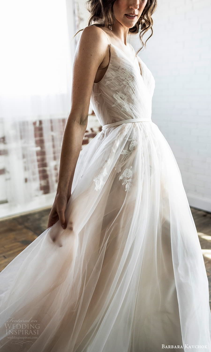 barbara kavchok 2022 nouveau bridal sleevelss straps v neckline ruched bodice a line ball gown wedding dress (13) mv barbara kavchok 2022 nouveau bridal sleevelss straps v neckline ruched bodice a line ball gown wedding dress (13) mv