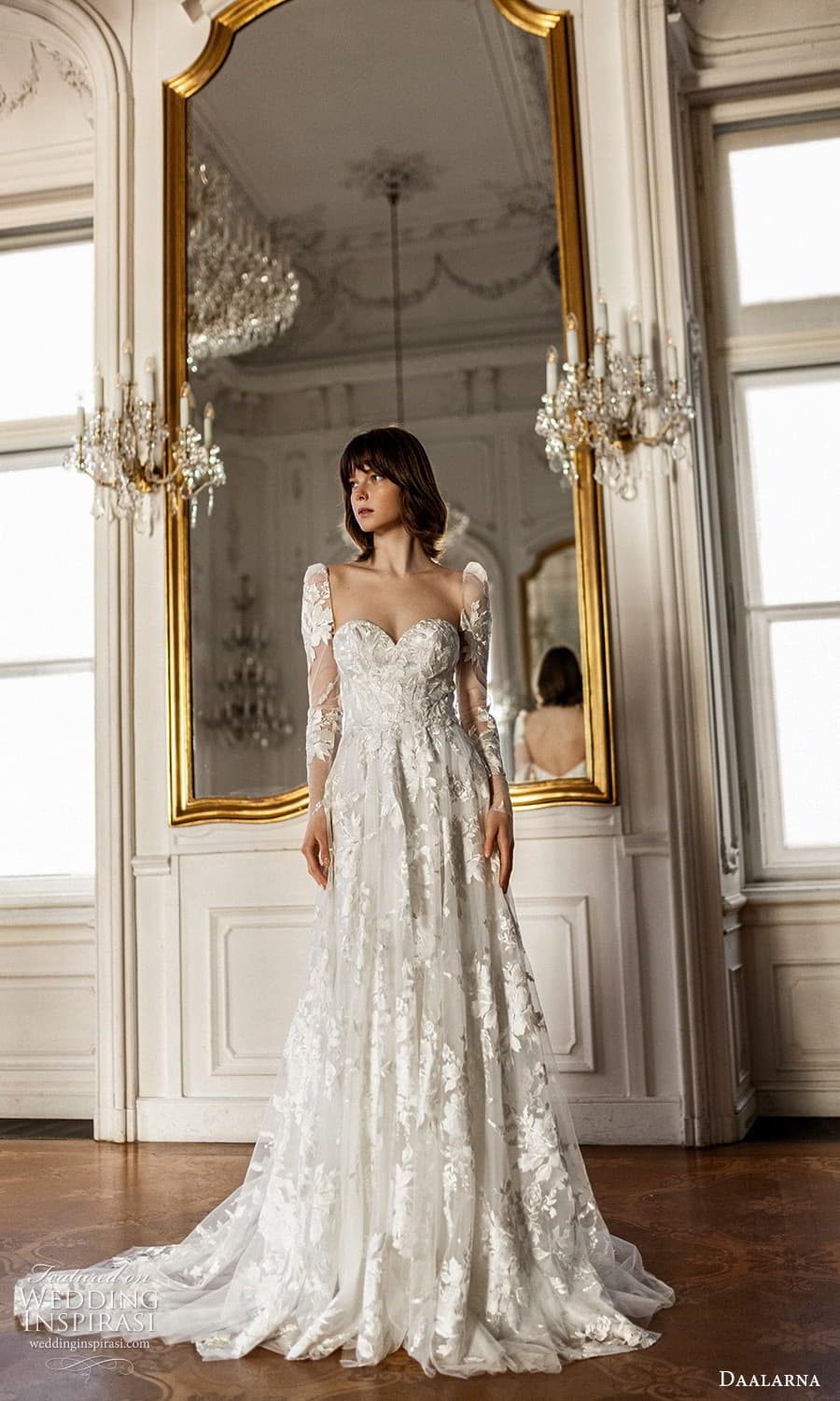 daalarna spring 2022 bridal sheer long puff sleeve sweetheart neckline embellished lace a line wedding dress chapel train (23) mv daalarna spring 2022 bridal sheer long puff sleeve sweetheart neckline embellished lace a line wedding dress chapel train (23) mv