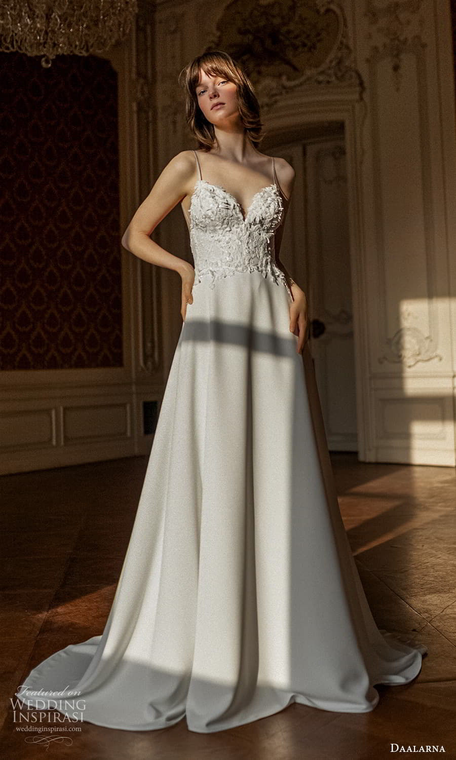 daalarna spring 2022 bridal sleeveless straps sweetheart neckline embellished bodice clean skirt a line wedding dress chapel train (29) mv daalarna spring 2022 bridal sleeveless straps sweetheart neckline embellished bodice clean skirt a line wedding dress chapel train (29) mv