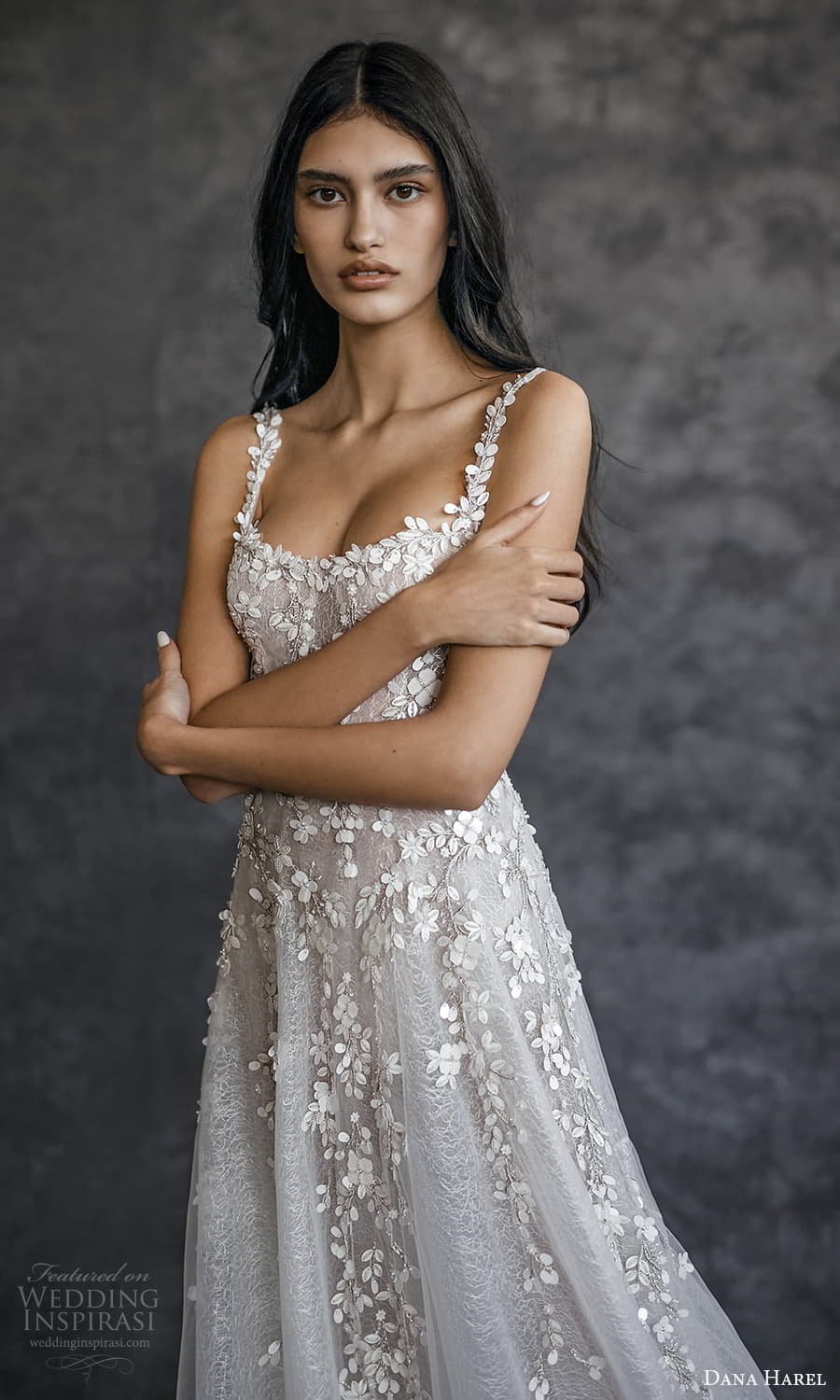 dana harel spring 2022 bridal sleeveless straps semi sweetheart neckline fully embellished a line wedding dress chapel train (6) zv dana harel spring 2022 bridal sleeveless straps semi sweetheart neckline fully embellished a line wedding dress chapel train (6) zv