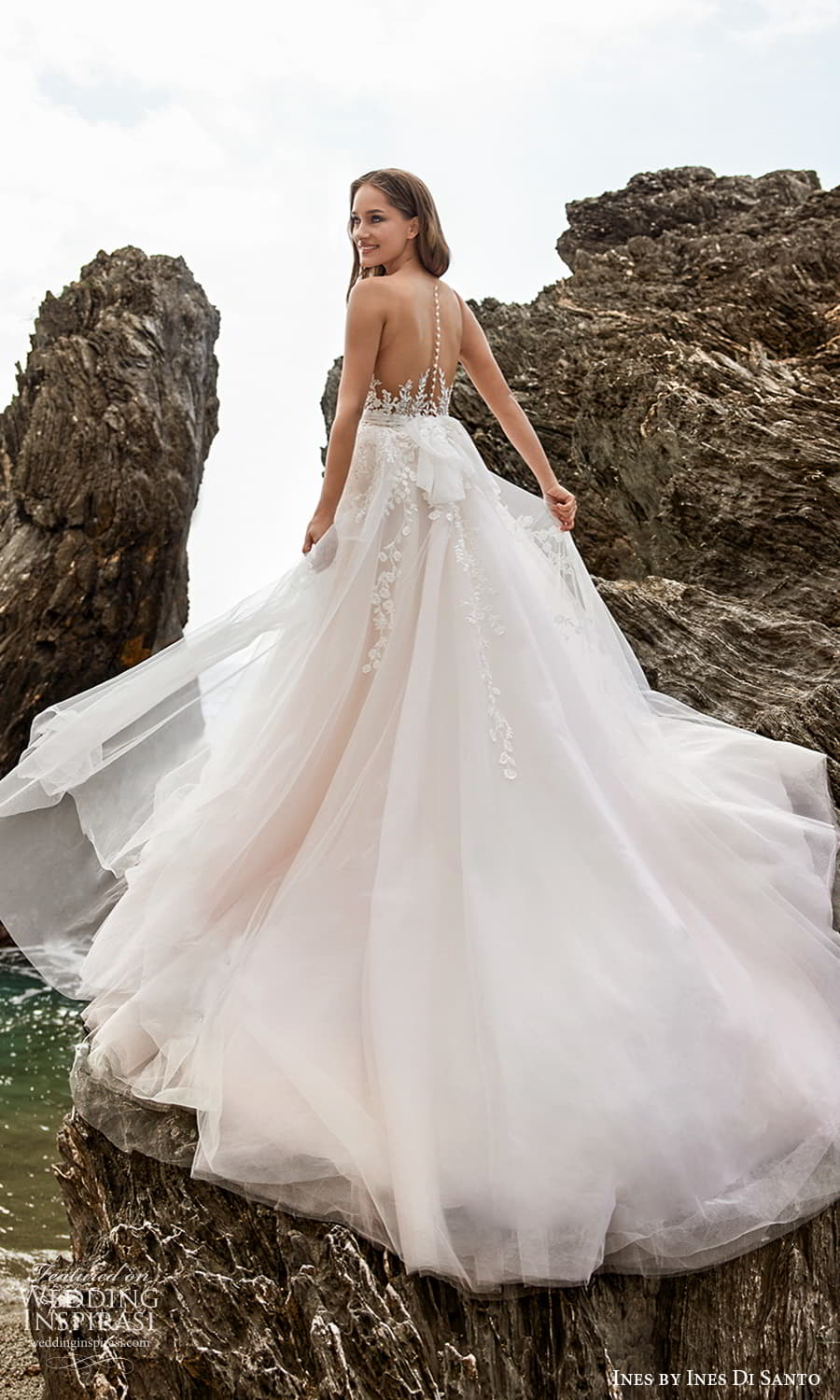 ines ines di santo spring 2022 bridal sleeveless sheer straps sweetheart neckline embellished bodice a line ball gown wedding drses sheer back (14) mv