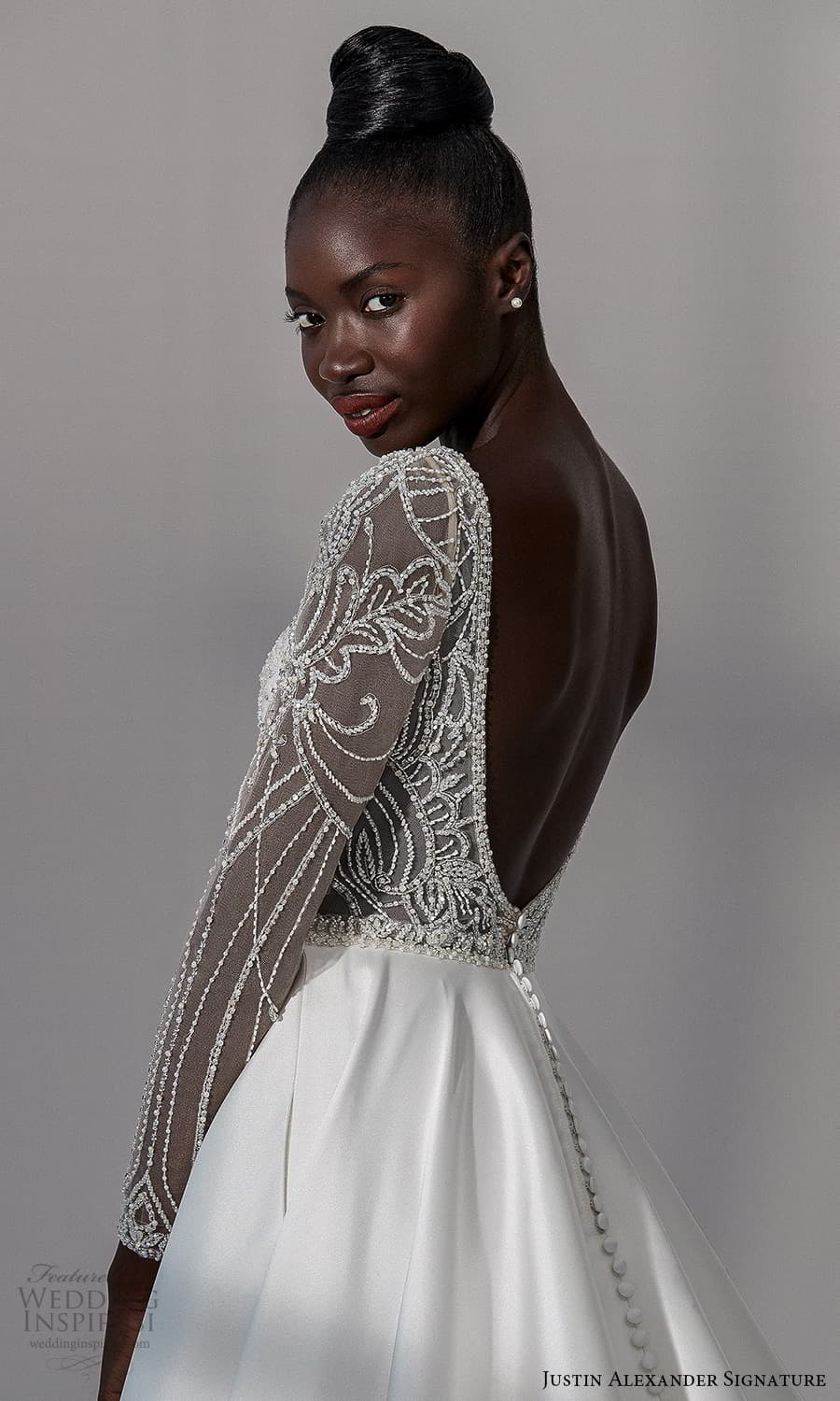 justin alexander signature fall 2021 bridal long sleeves bateau neckline embellished bodice clean skirt a line wedding dress chapel train low back (20) zbv justin alexander signature fall 2021 bridal long sleeves bateau neckline embellished bodice clean skirt a line wedding dress chapel train low back (20) zbv