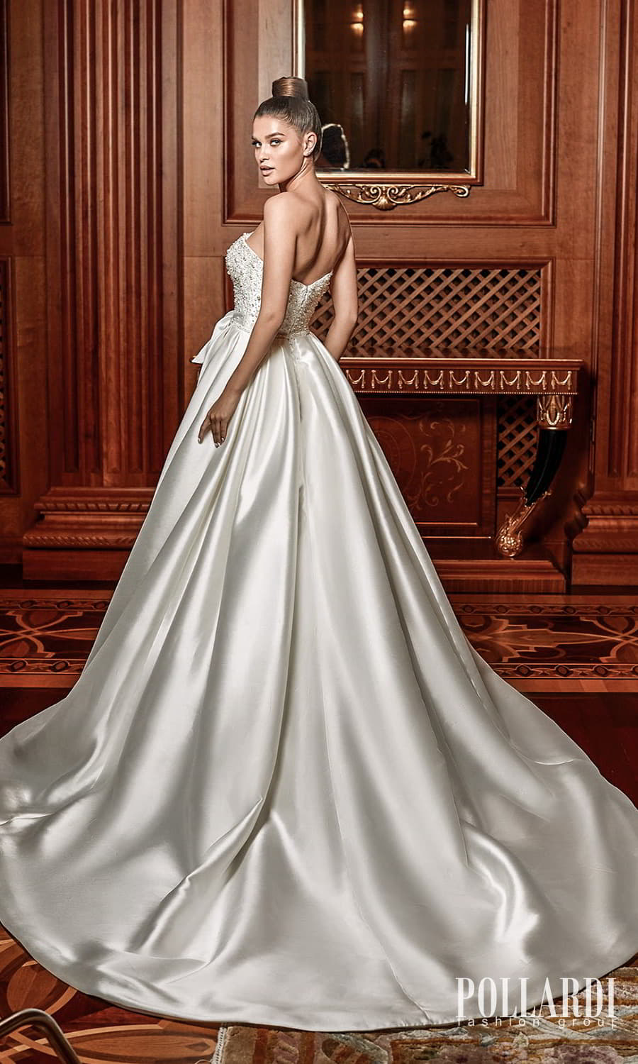 pollardi 2022 your triumph bridal strapless straight across neckline embellished bodice a line ball gown wedding dress chapel train (admiration) bv