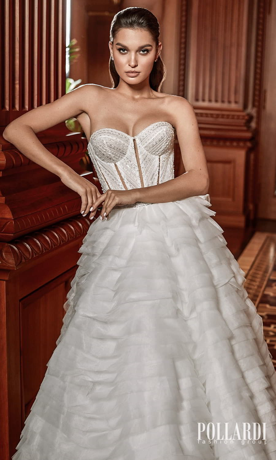 pollardi 2022 your triumph bridal strapless sweetheart neckline fully embellished a line ball gown wedding dress ruffle skirt chapel train (hypnosis) mv