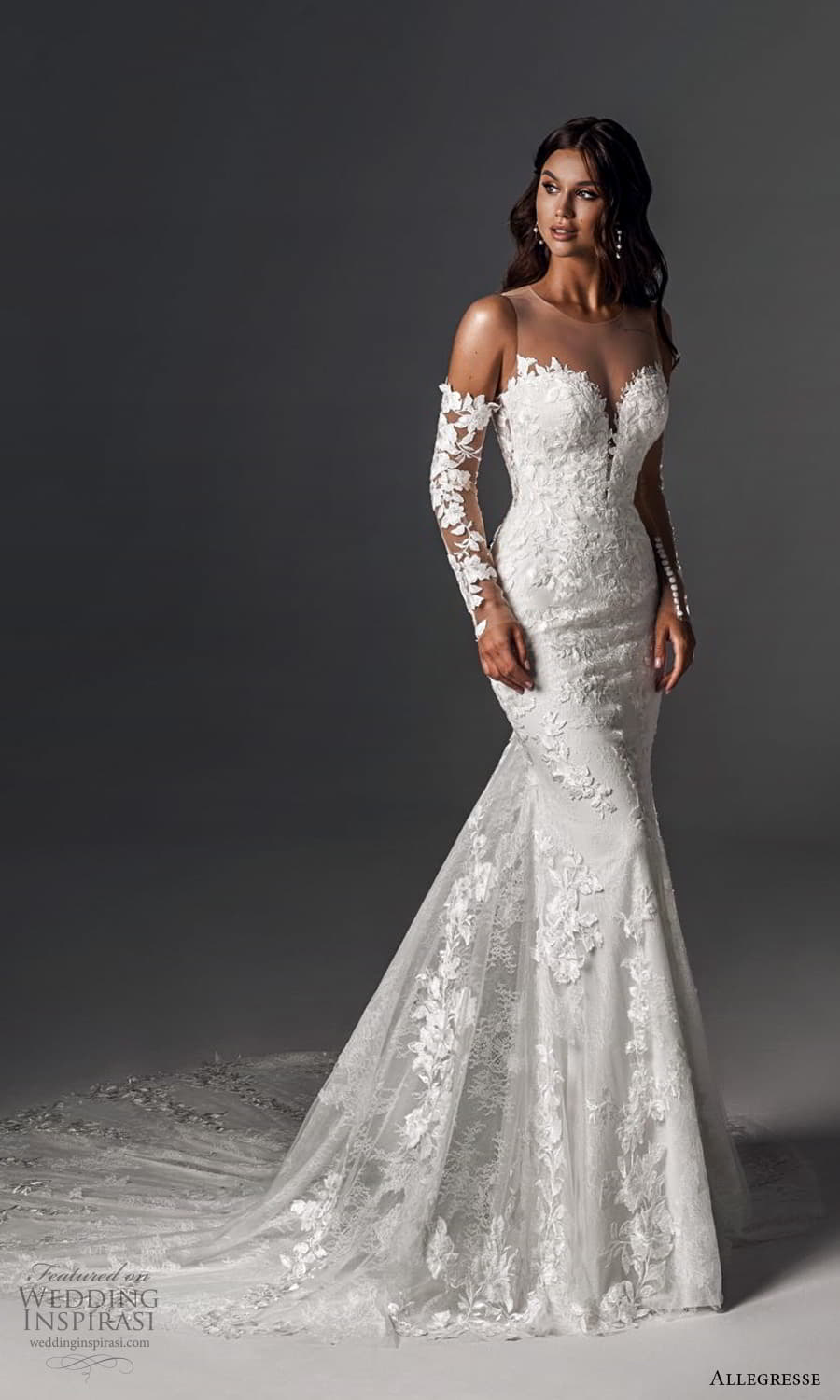 allegresse 2022 bridal detached long sleeves sleeveless sheer straps sweetheart neckline fully embelilshed sheath wedding dress chapel train (3) mv allegresse 2022 bridal detached long sleeves sleeveless sheer straps sweetheart neckline fully embelilshed sheath wedding dress chapel train (3) mv